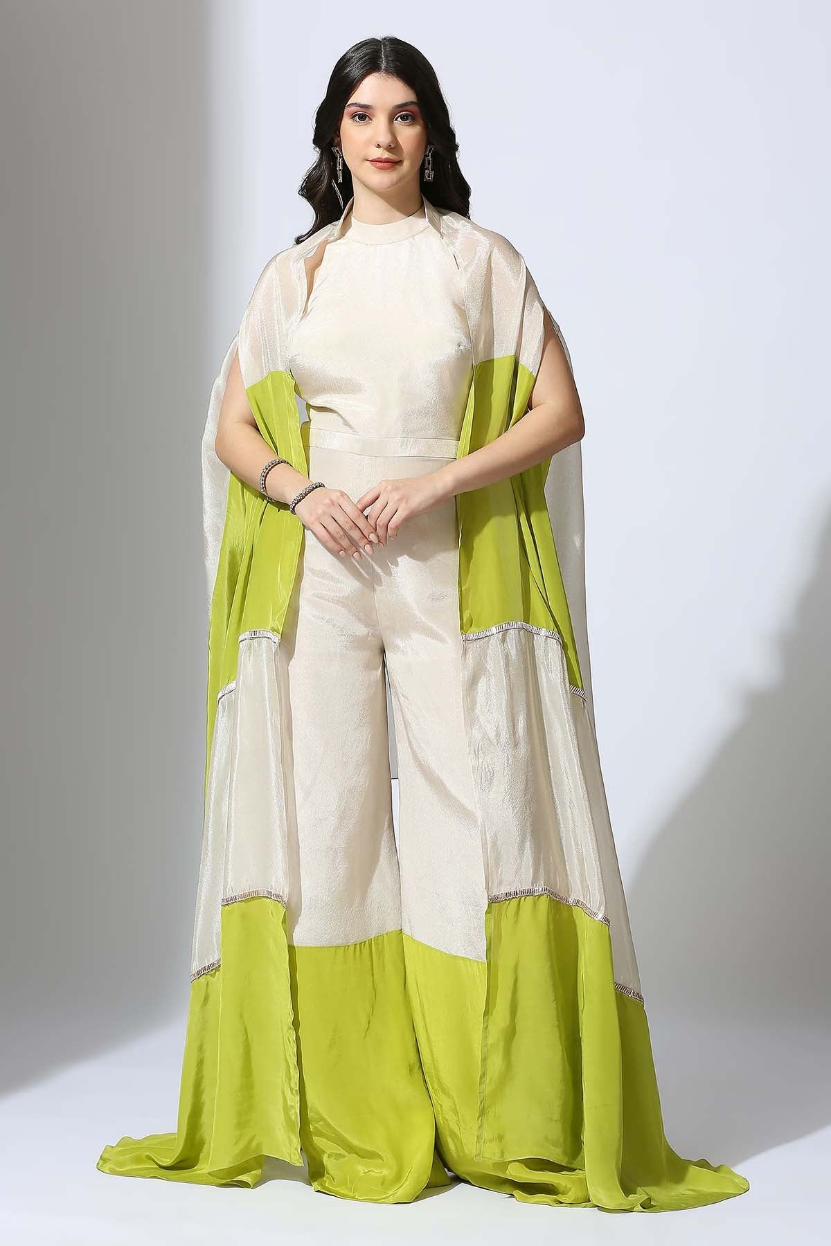 Buy Colorblock Embroidered Jumpsuit by Masumi Mewawalla for women online at ScrollnShops